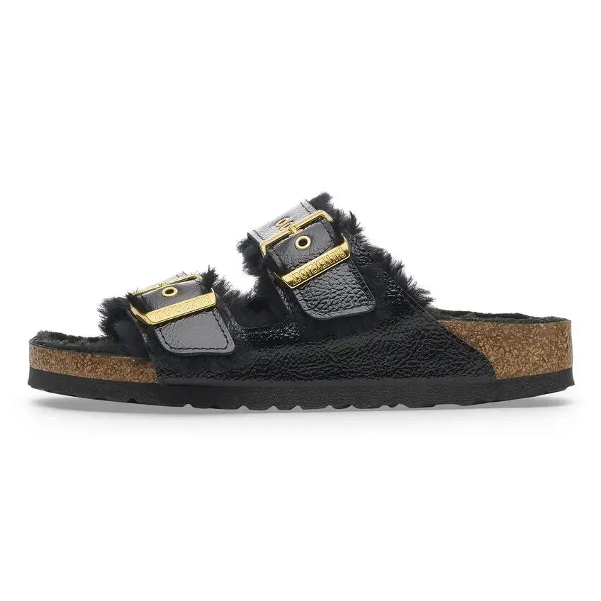 Шлепанцы Arizona Shearling Series женские, черный Birkenstock