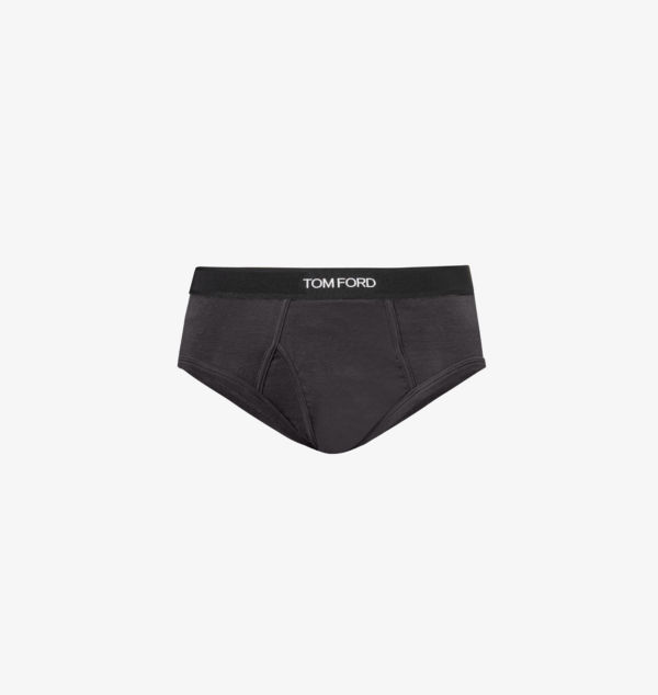 

Трусы-Стрейч-Хлопок классического кроя с логотипом и поясом Tom Ford, цвет dark mink