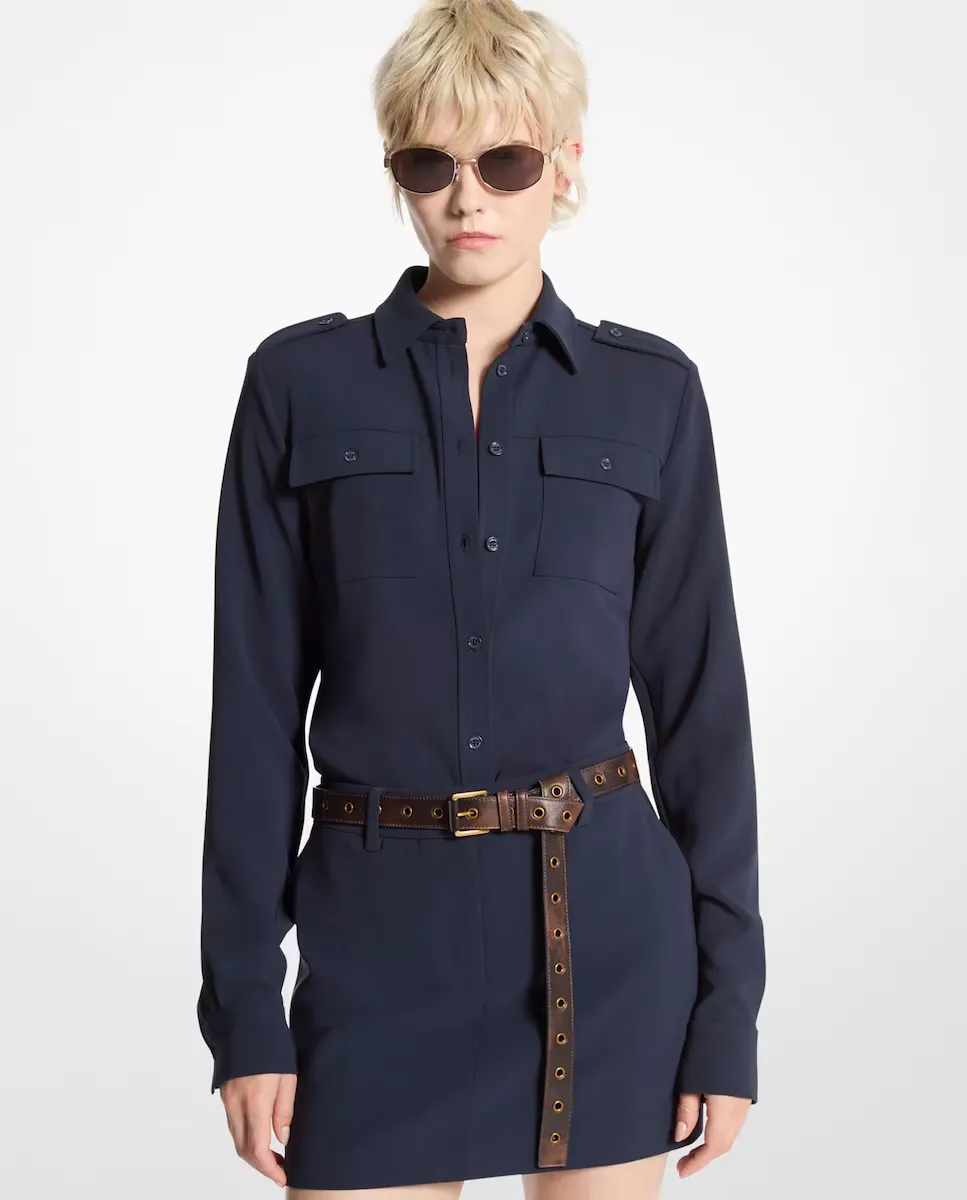 

Мини-юбка из фактурного крепа Michael Michael Kors, тёмно-синий