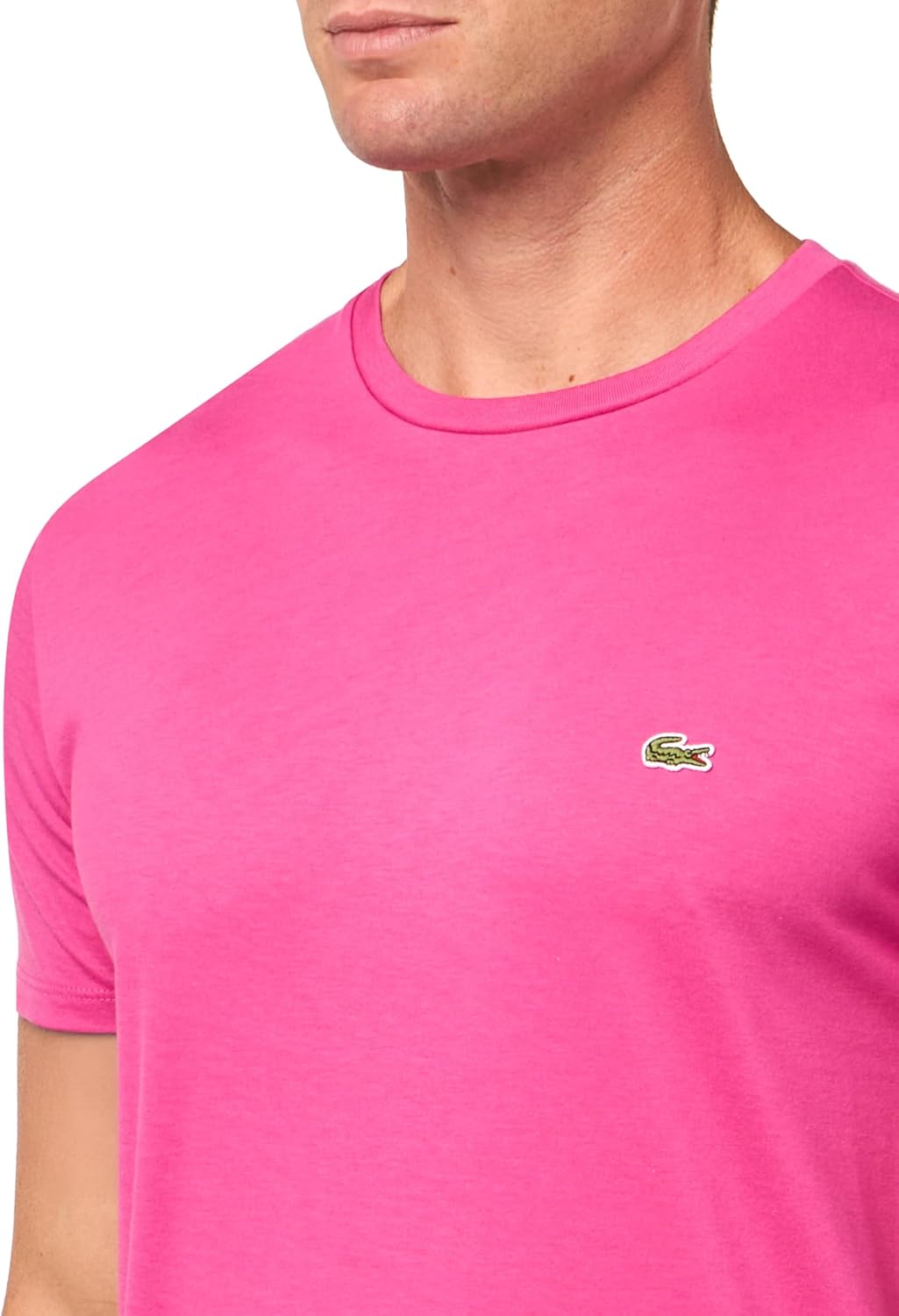 Футболка Lacoste, мужская, из хлопка Pima, розовый — фото 3
