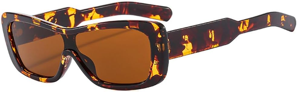 

Модные женские солнцезащитные очки-комбинезон в стиле ретро с градиентными линзами и защитой от УФ-излучения UV400, мужские оранжевые солнцезащитные очки TKKTLLT, Leopard Tea