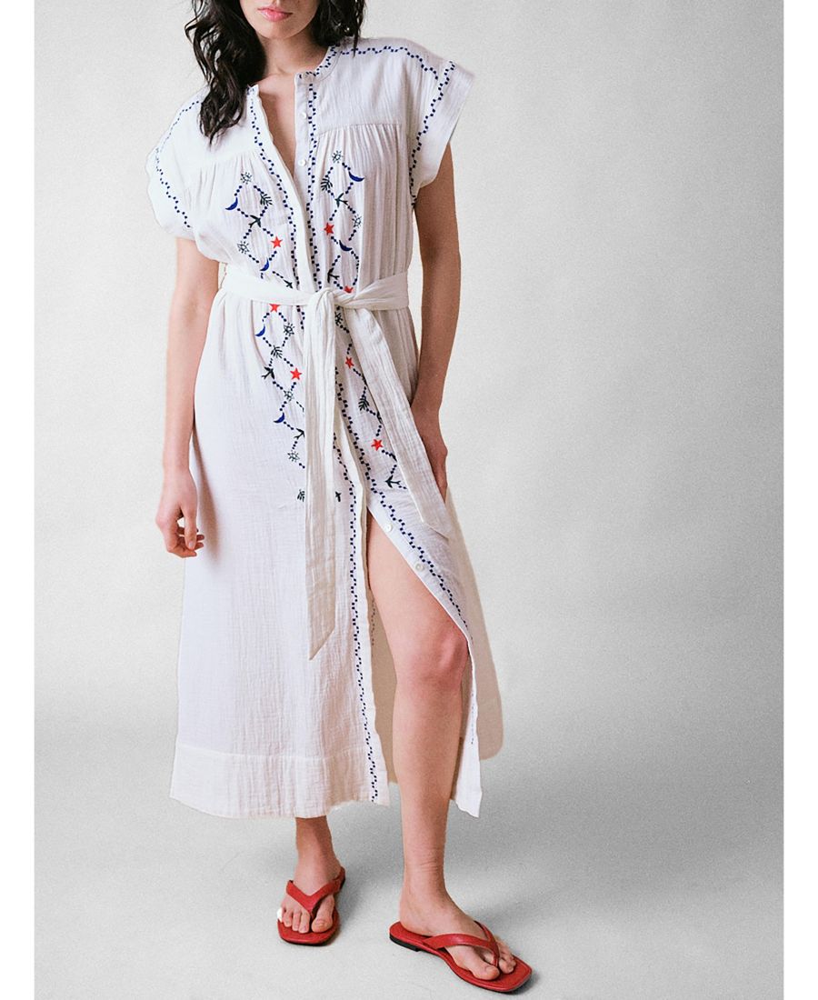 

Женское платье Coves с короткими рукавами и вышивкой Cape Cove, Ivory