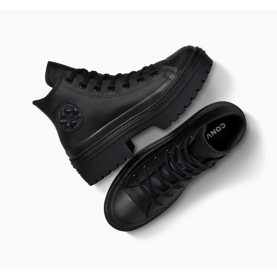 Кроссовки Converse Chuck Taylor All Star с рифленым каблуком, черные, женские — фото 2