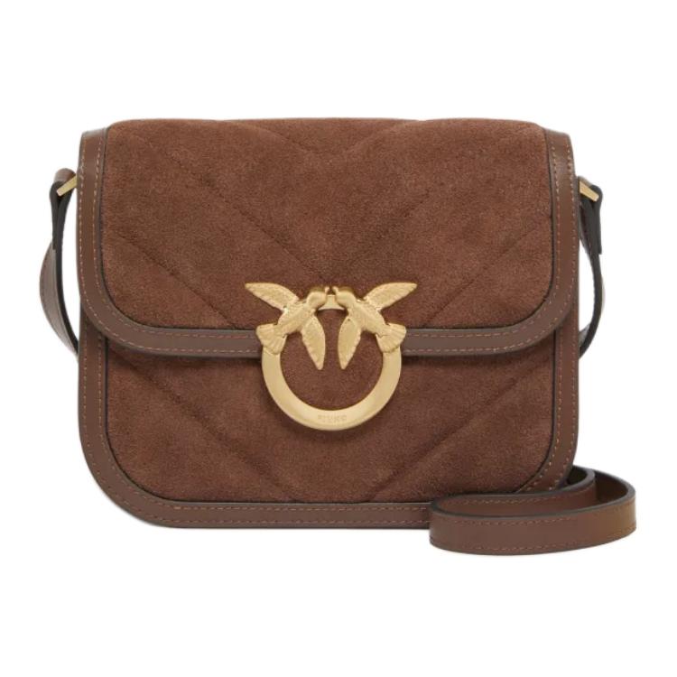 

PINKO Сумка Love Bag из коровьей кожи, мини-сумка через плечо, женская, коричневая