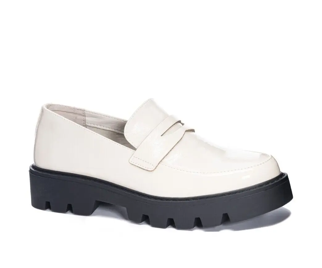 Chinese Laundry Playback Loafers женские US 10 кремовые лаковые платформы KHD651