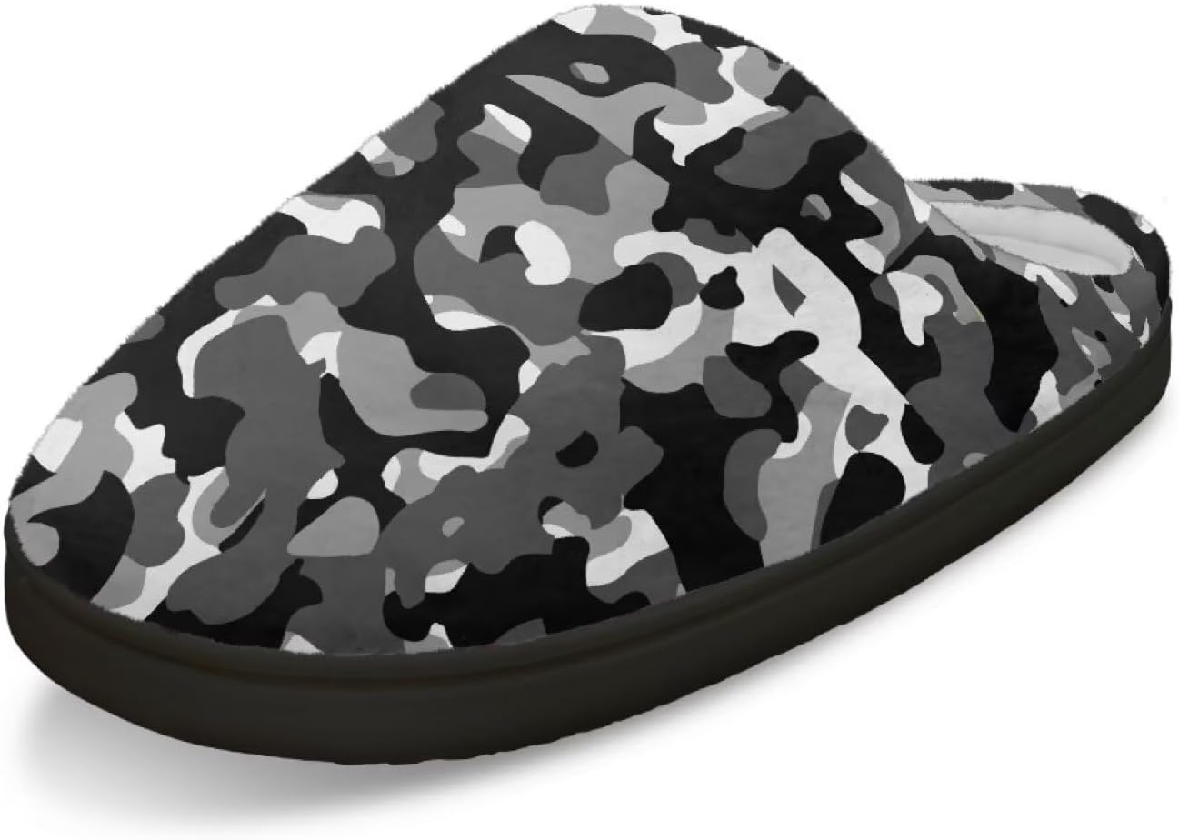 

Домашние тапочки для женщин и мужчин, размеры 4-12, плюшевые, ультрамягкие, уютные, без шнурков Fuojuvelie, черный