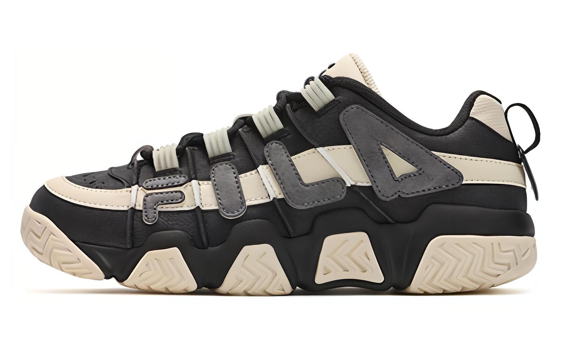 

FILA FUSION Бастер Пуффи Лоу Топ Винтажные баскетбольные кроссовки женские черно-белые жемчужные, цвет Black/White Pearl