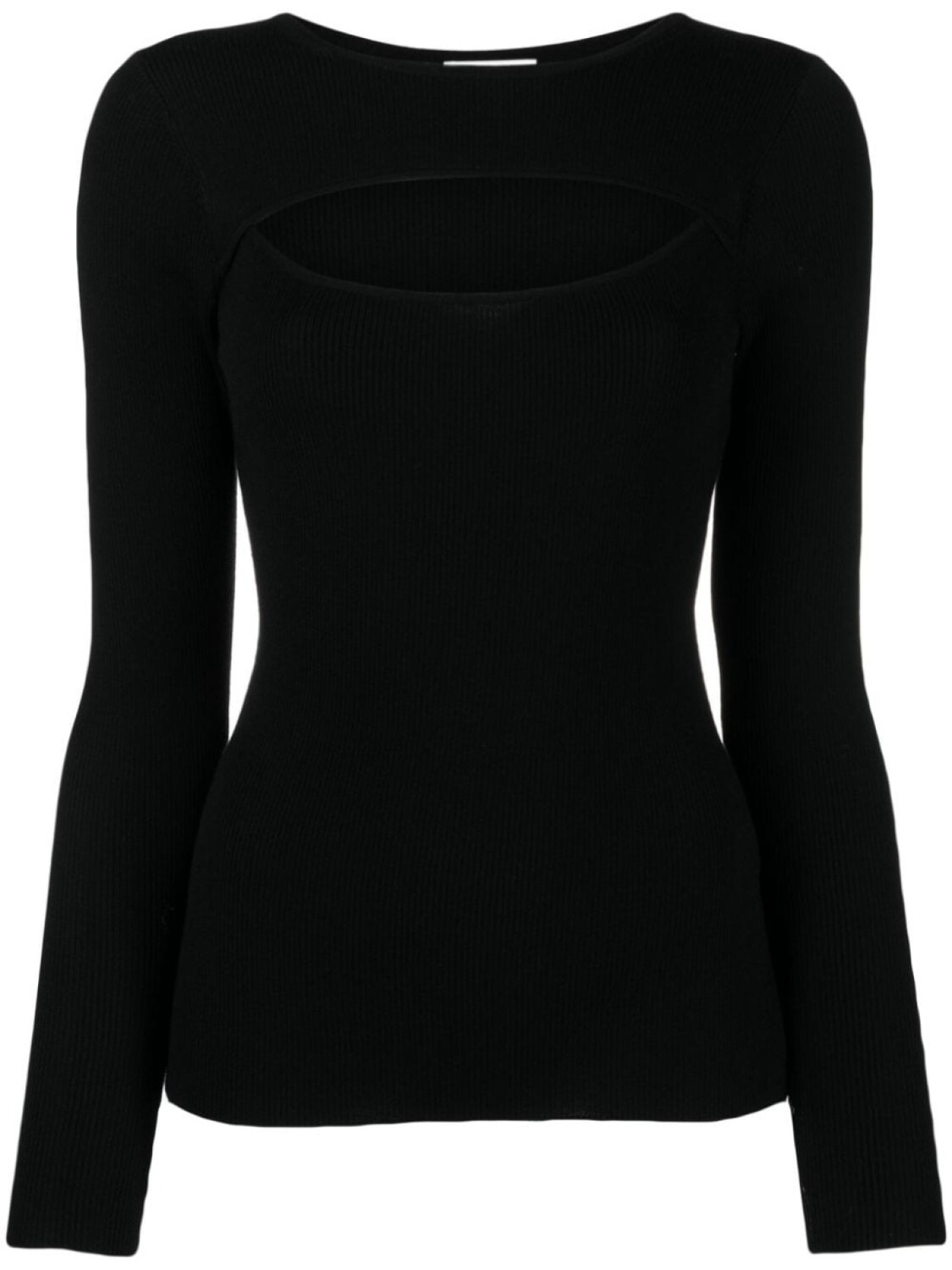 

Allude джемпер в рубчик с вырезом, черный