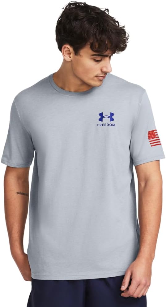 

Новая мужская футболка Under Armour с флагом свободы, (038) Steel Medium Heather/Red/Royal, Красный, Новая мужская футболка Under Armour с флагом свободы, (038) Steel Medium Heather/Red/Royal