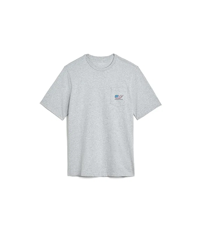 Футболка с принтом кита Flag Whale Vineyard Vines Kids, Grey Heather