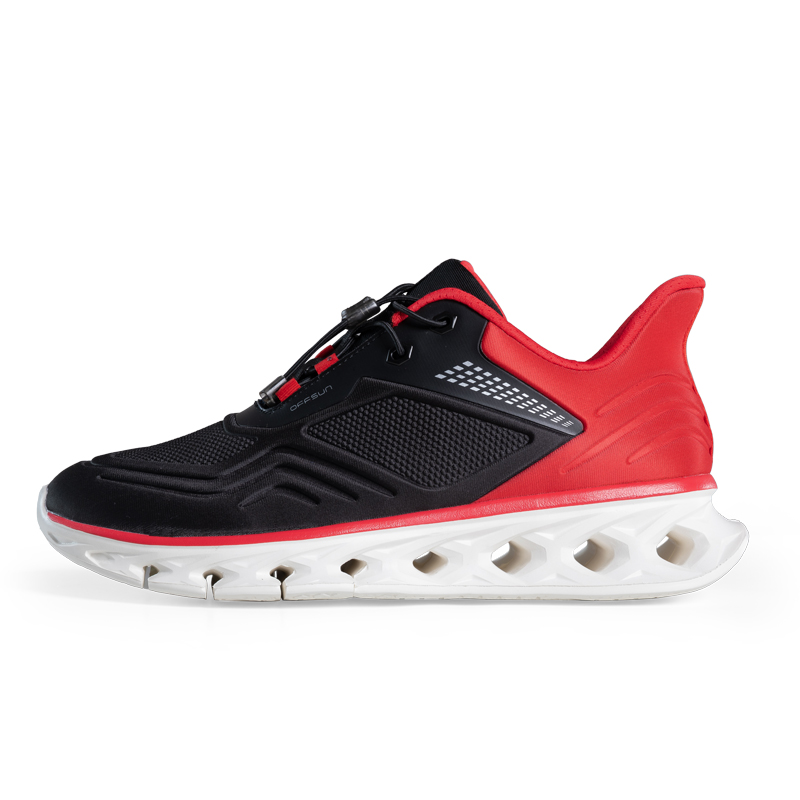 

Нескользящие износостойкие низкие повседневные туфли для мужчин Aung San, Black Red