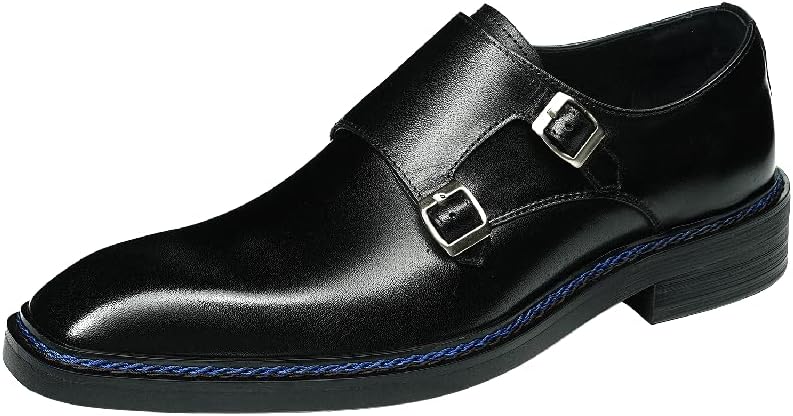 

Мужские кожаные туфли с монашеским ремешком Neufboissee, черный