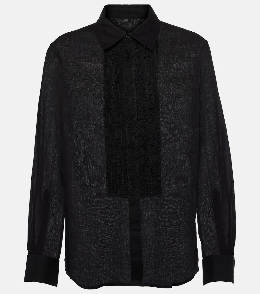 

Натаэль рубашка из хлопка с рюшами Nili Lotan, черный