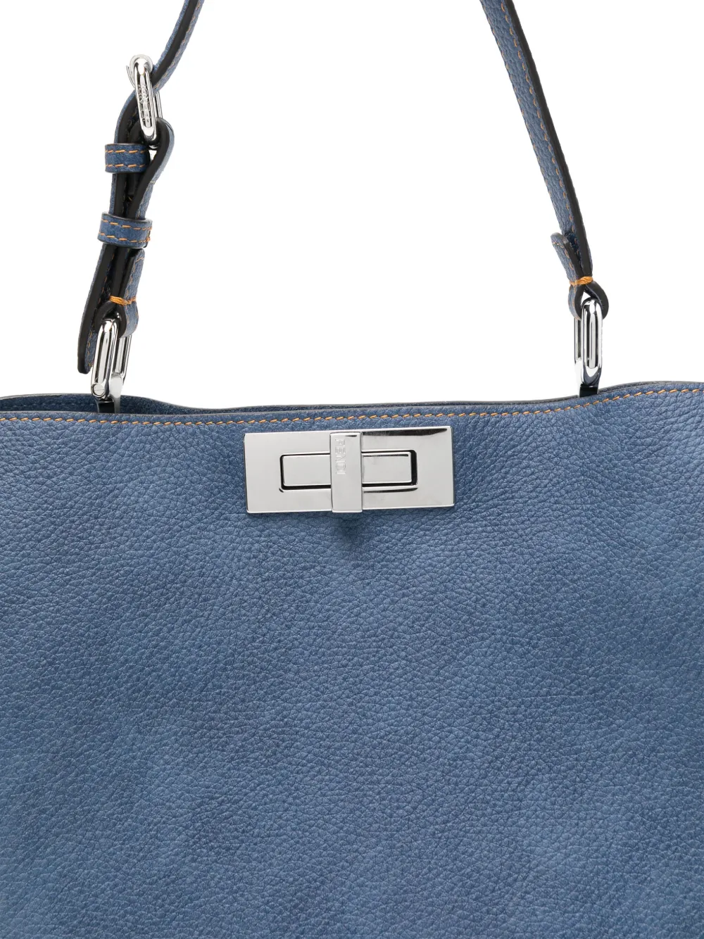Сумка peekaboo soft среднего размера FENDI, синий — фото 4