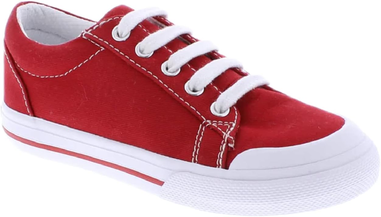 

Детские кеды FOOTMATES Taylor на шнуровке из ткани для мальчиков и девочек - теннисные кроссовки с широкой носочной частью, стельками с индивидуальной подгонкой, вулканизированной подошвой - для малышей и маленьких детей, возраст 1-8 лет, красны...