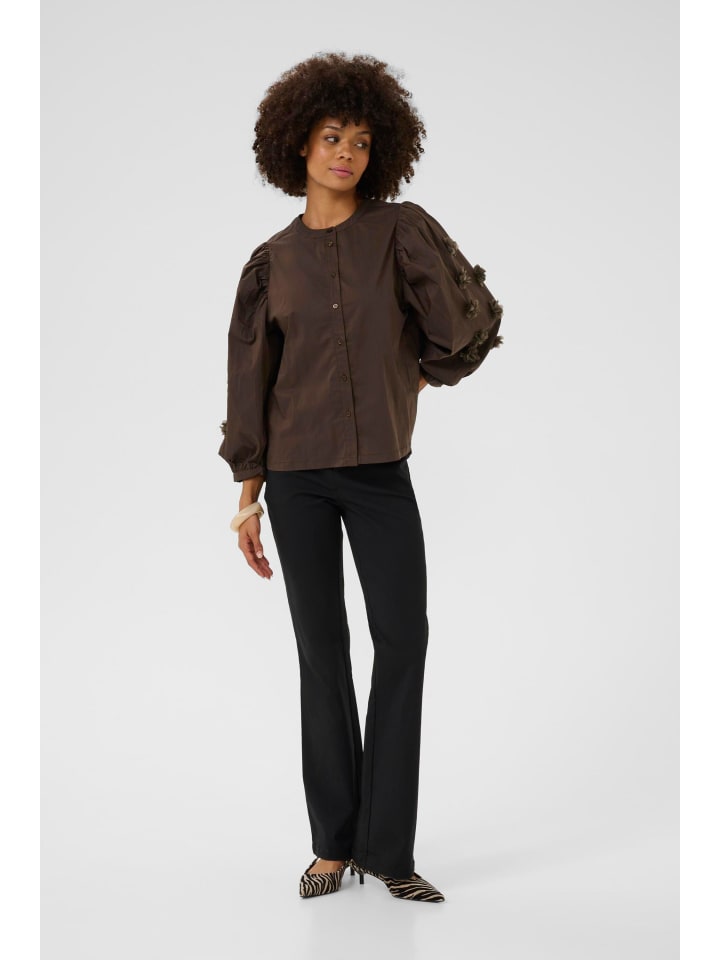 

CULTURE Рубашка с длинными рукавами CUelna, свободный крой, цвет «Кофейное зерно»