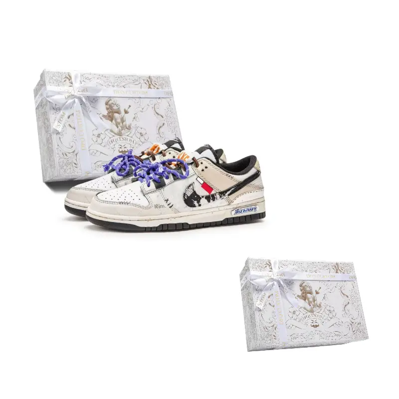 

Nike Dunk Western Moment нескользящие амортизирующие легкие низкие детские скейтбординг кроссовки pink white