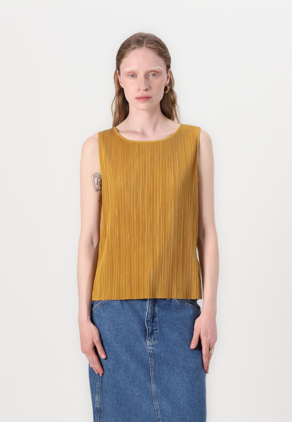 

Топ PLISSE TANK Calvin Klein, желтый