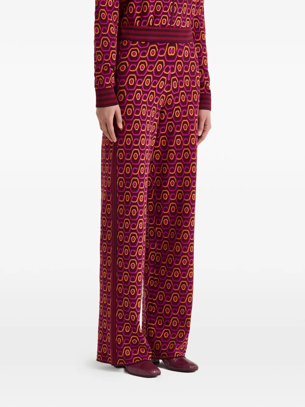 

Брюки с геометрическим узором Maliparmi, красный