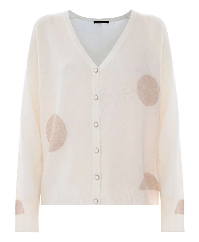 

Шерстяной кардиган с геометрическим узором и застежкой на пуговицы. Kocca, мультиколор