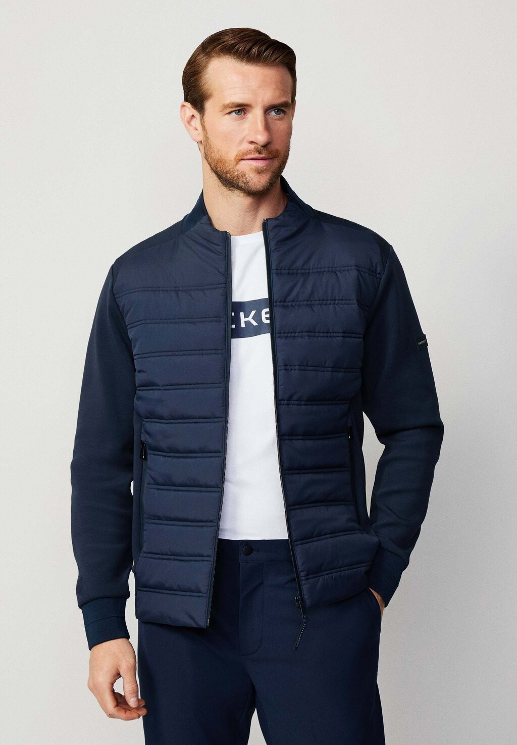 

Легкая куртка HS HYBRID QUILT FZ Hackett London, темно-синий