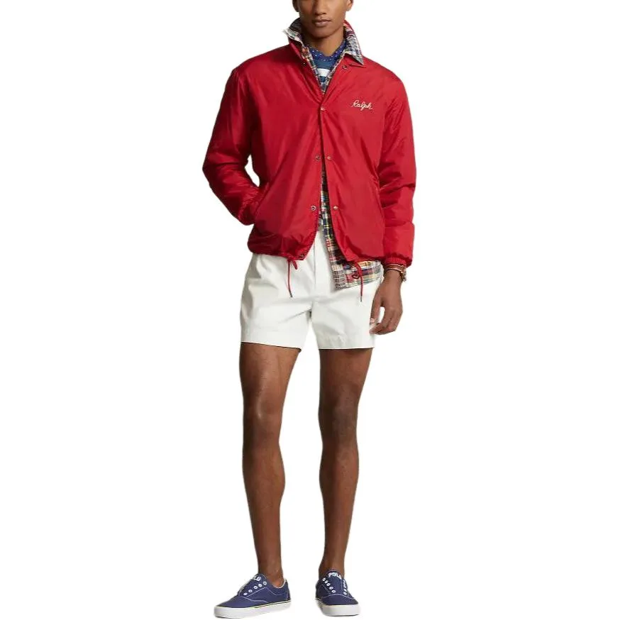 Polo Ralph Lauren Куртка тренерская водоотталкивающая SS24 красная — фото 4