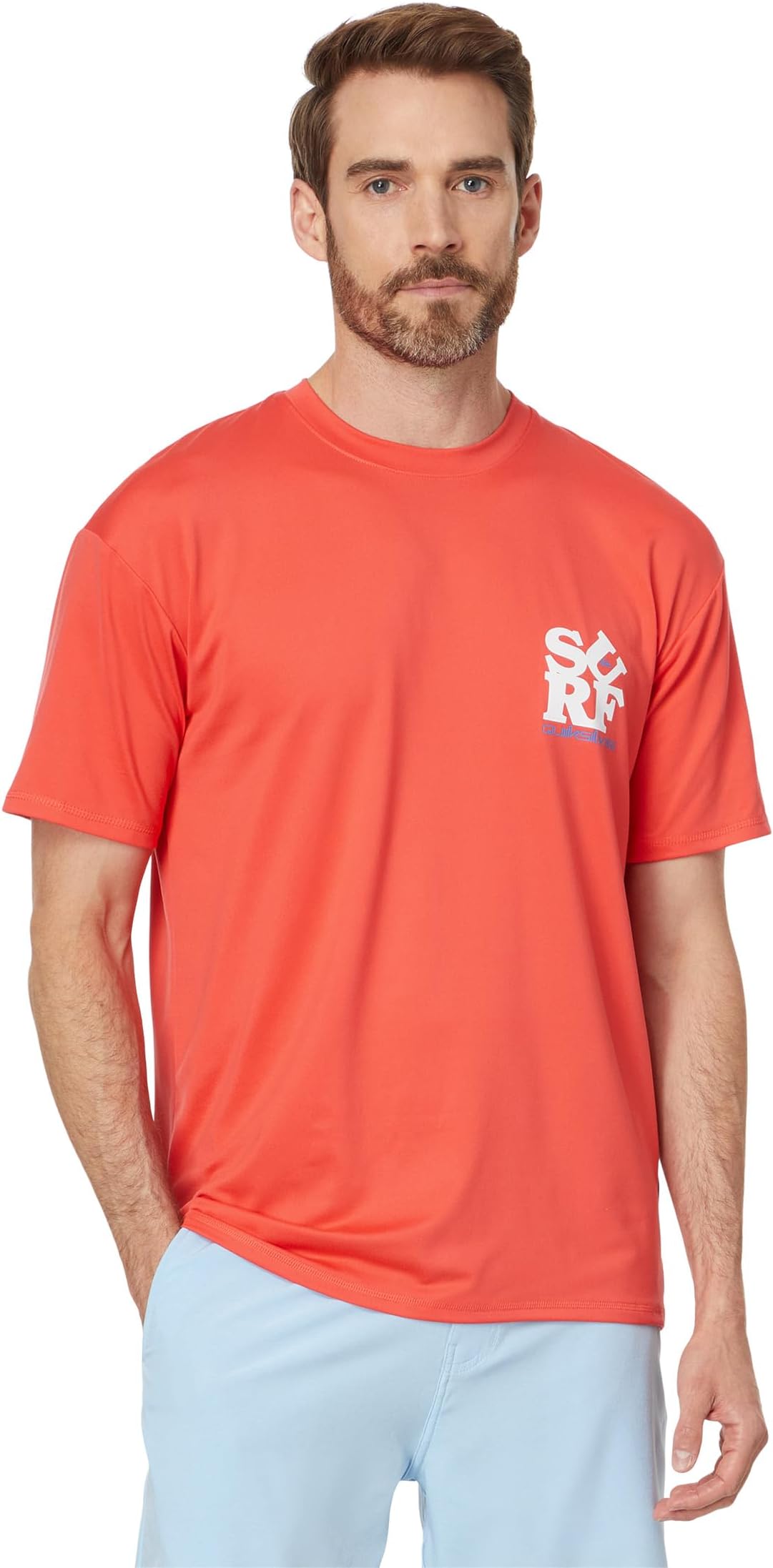 

Футболка Quiksilver Everyday Surf Tee Short Sleeve Rashguard Surf Tee, цвет Cayenne