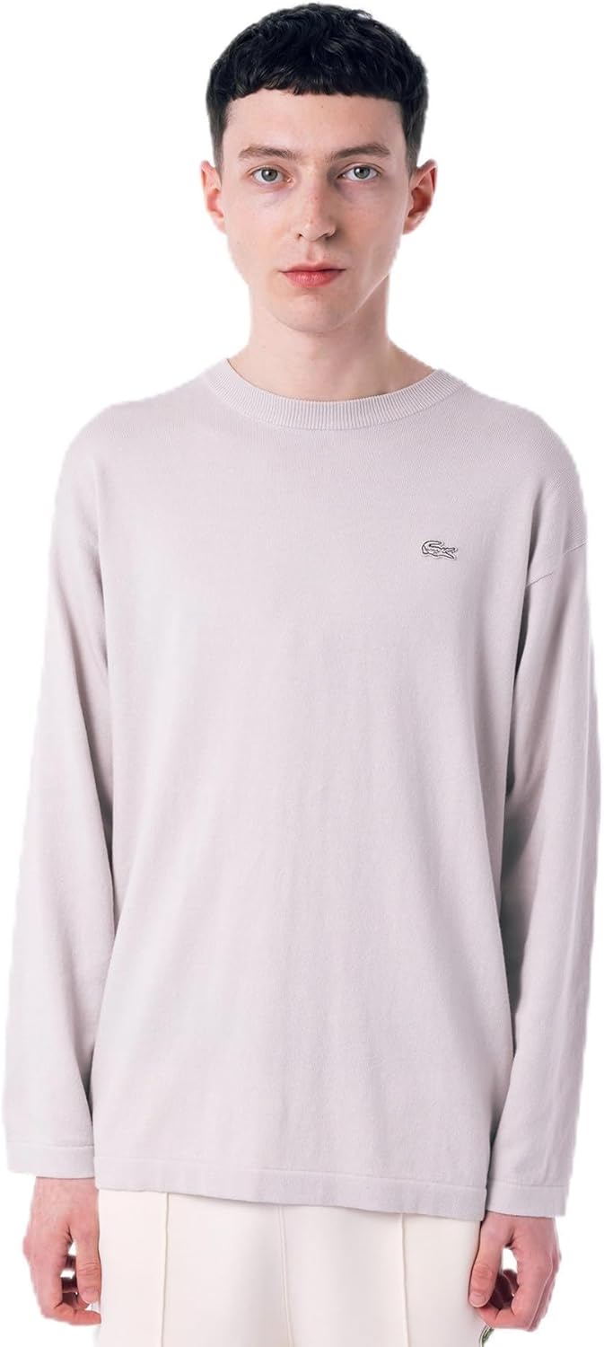 

Футболка LACOSTE Мужская футболка с длинным рукавом из высокоэластичного хлопкового трикотажа, серый