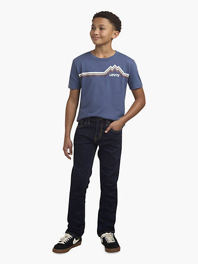 

511 Узкие джинсы для больших мальчиков Eco Performance 8-20 Levi's, цвет Black - Dark Wash