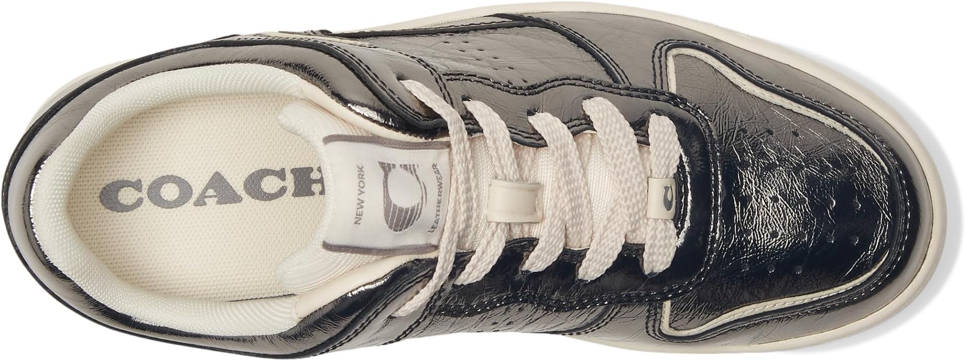 Кроссовки COACH C201 Crinkle Metallic Sneaker, цвет Anthracite — фото 2