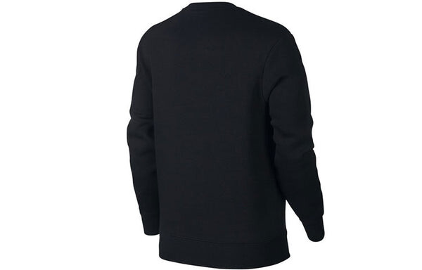 Свитер sportswear embroidered small logo fleece lined stay warm round neck pullover hoodie black Nike, черный — фото 2