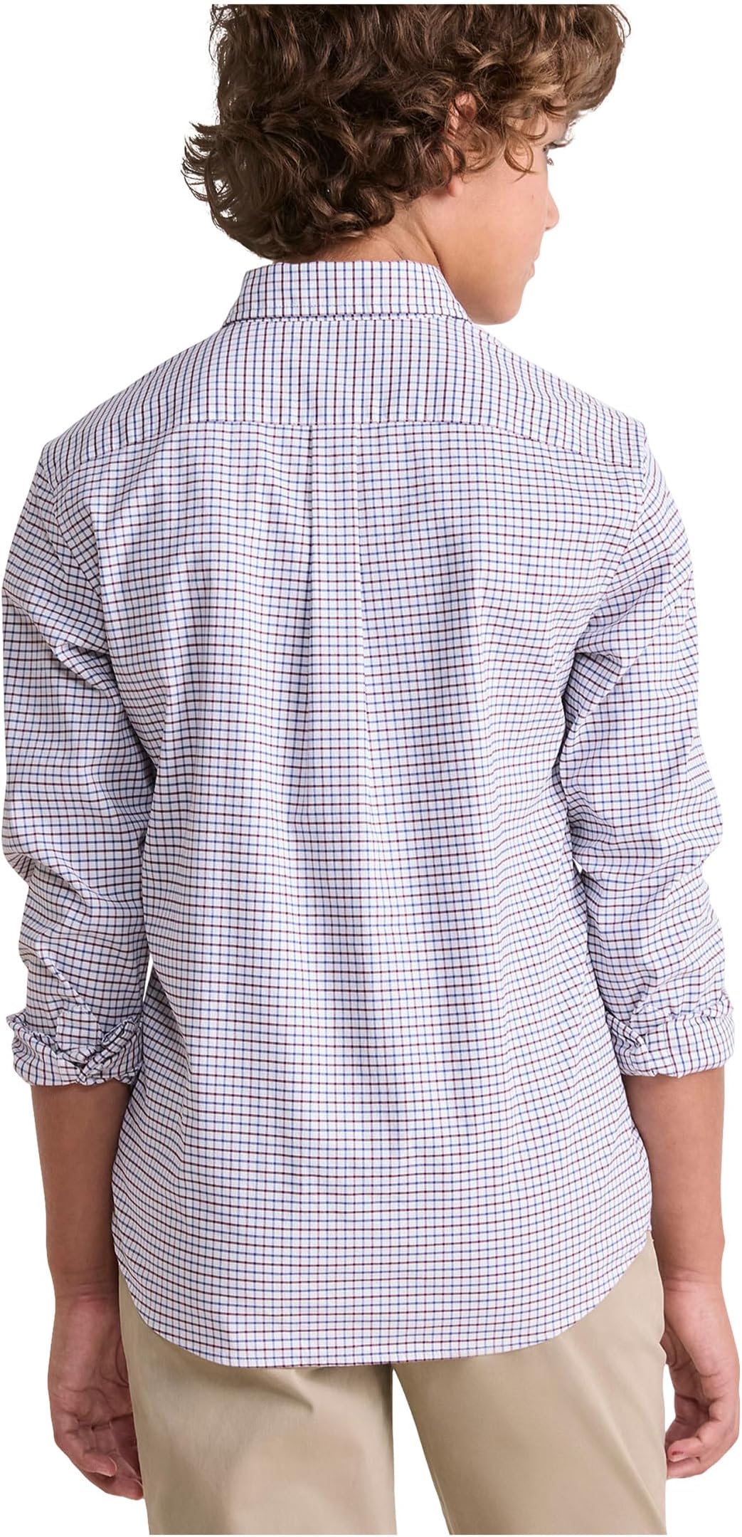 Рубашка Vineyard Vines Kids Wauwinet Tattersall Performance Cotton Shirt, цвет Crimson — фото 2