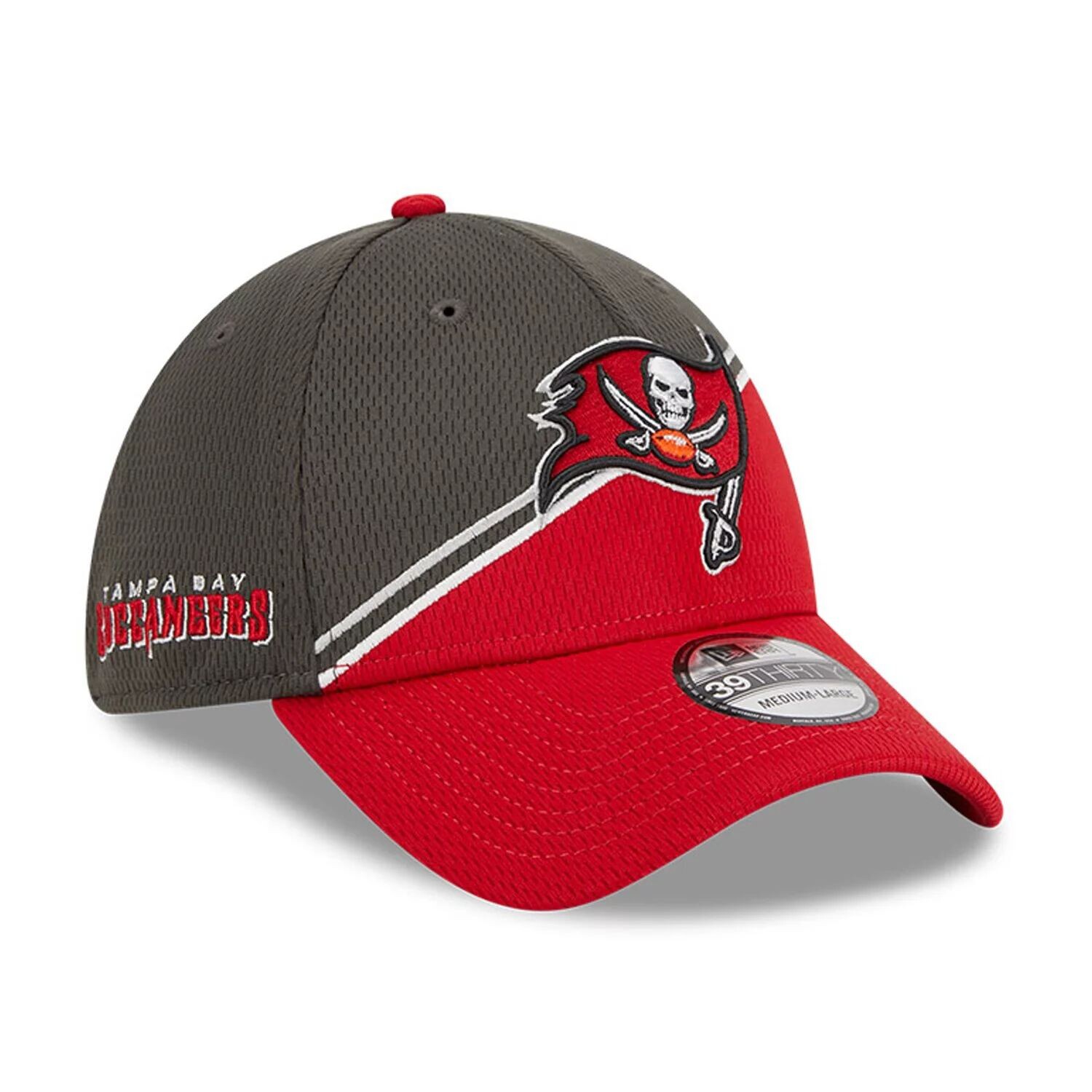 

Мужская бейсболка New Era Pewter/Red Tampa Bay Buccaneers 2023 Sideline 39THIRTY Flex Hat