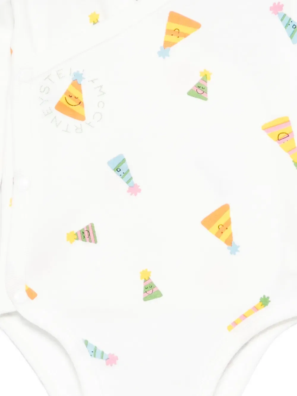 Боди с принтом в виде праздничной шляпы (комплект из двух штук) Stella Mccartney Kids, белый — фото 3