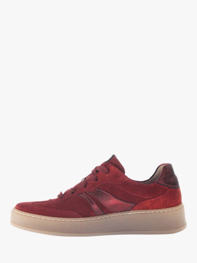 Dahma Wide Fit текстурированные кожаные кроссовки со шнуровкой Gabor, Red/Multi — фото 4