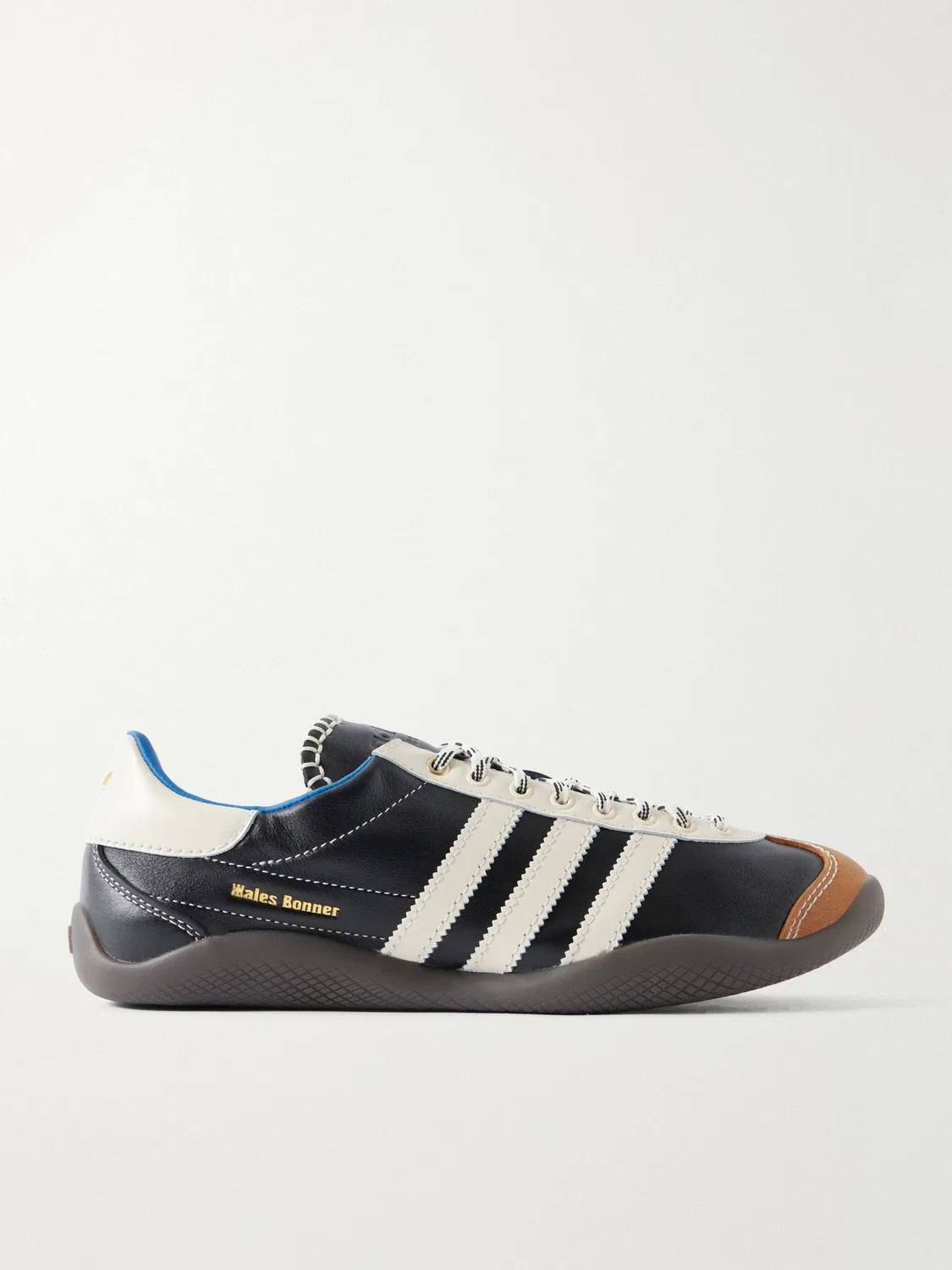 Кроссовки из кожи Каринта от Wales Bonner adidas Originals, черный