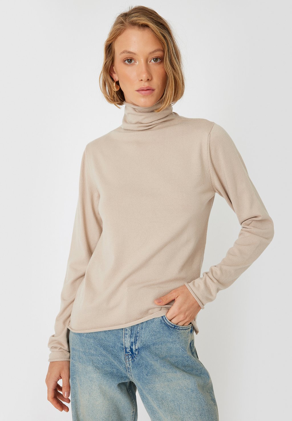 

Джемпер TURTLENECK Koton, бежевый