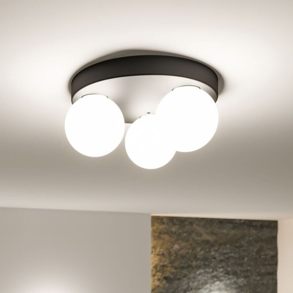 

Потолочный светильник Paulmann Gove матовый черно-белый G9 IP44, 3 лампы, черный