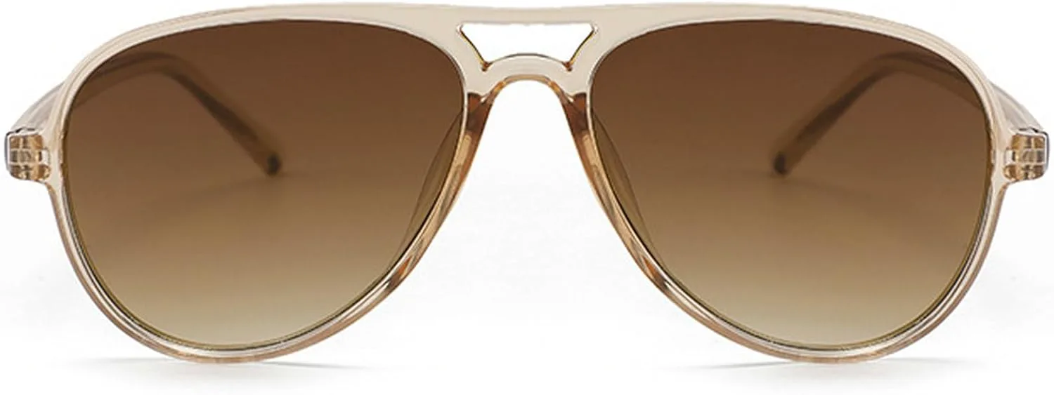 

Большие солнцезащитные очки-пилот для женщин и мужчин, популярные винтажные солнцезащитные очки 70-х годов, мужские очки с двойной перемычкой mincl, Brown