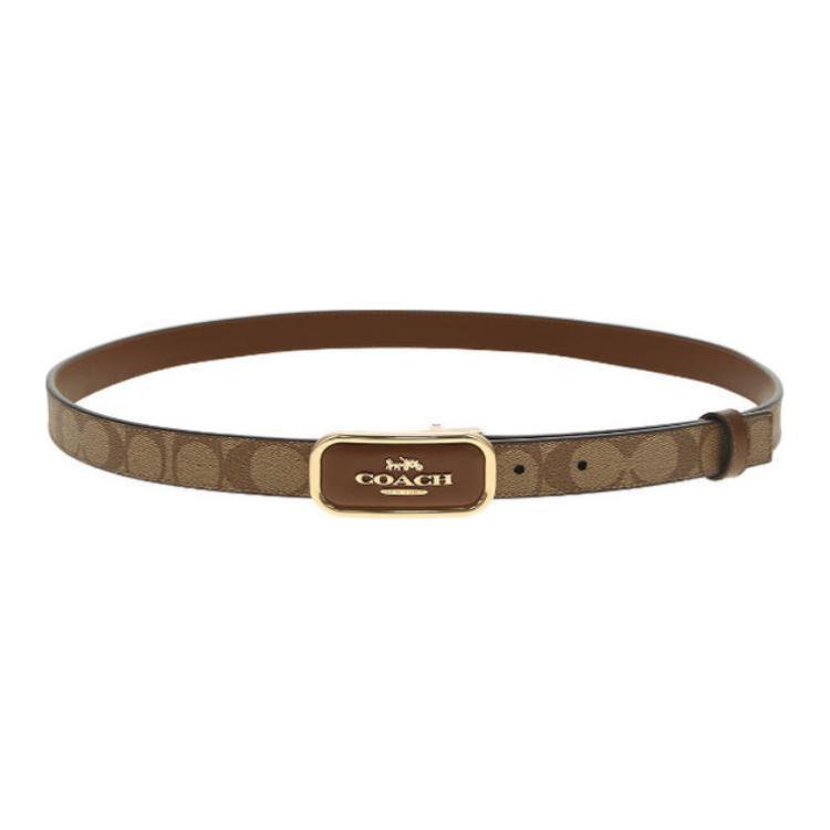 

COACH Кожаный ремень женский хаки 2.5 см, Khaki