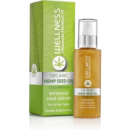 

Интенсивная сыворотка для волос Wellness Organic Hemp Seed Oil 100 мл 3,38 жидких унций Wellness Premium Products