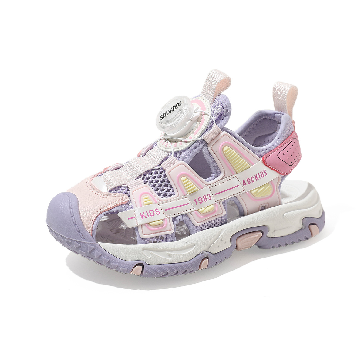 

Легкие амортизирующие противоскользящие детские сандалии для детей ABC KIDS, розовый/фиолетовый