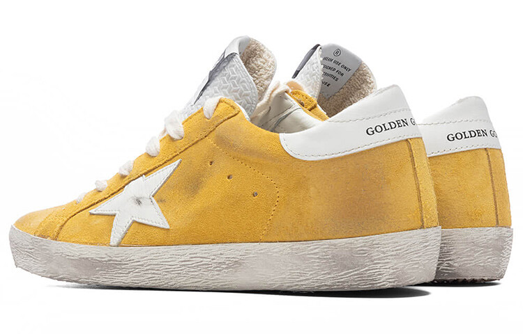 Кроссовки для скейтбординга Super-Star женские, низкие, желтые Golden Goose — фото 4