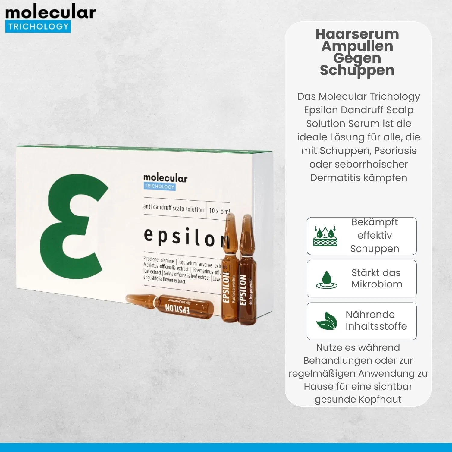 Сыворотка для волос в ампулах «Hair Serum» от Epsilon, 10 × 5 мл Molecular Trichology — фото 2