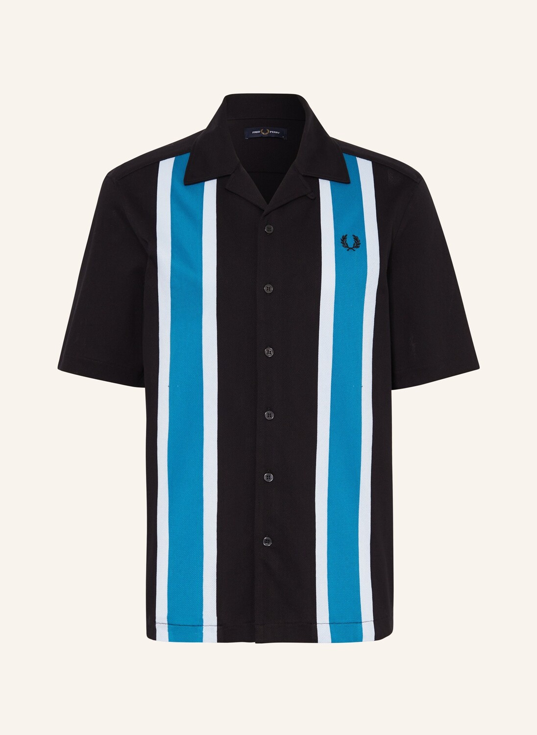 

Комфортная посадка рубашки с короткими рукавами Fred Perry, черный