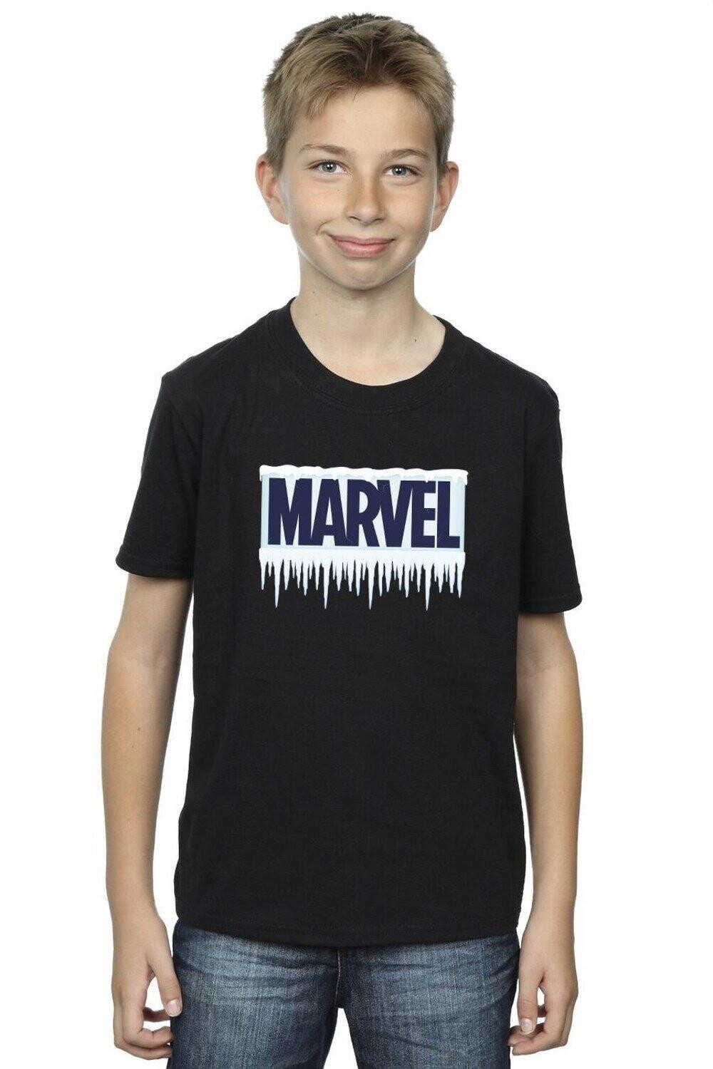 

Футболка с логотипом Icicle Marvel, черный