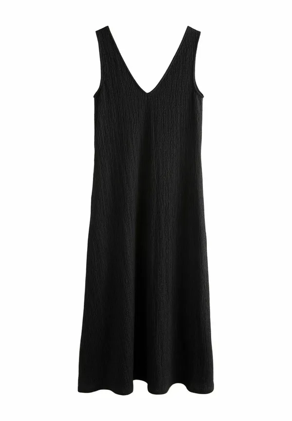 Платье-Комбинация из фактурного трикотажа, укороченного кроя Next, Black