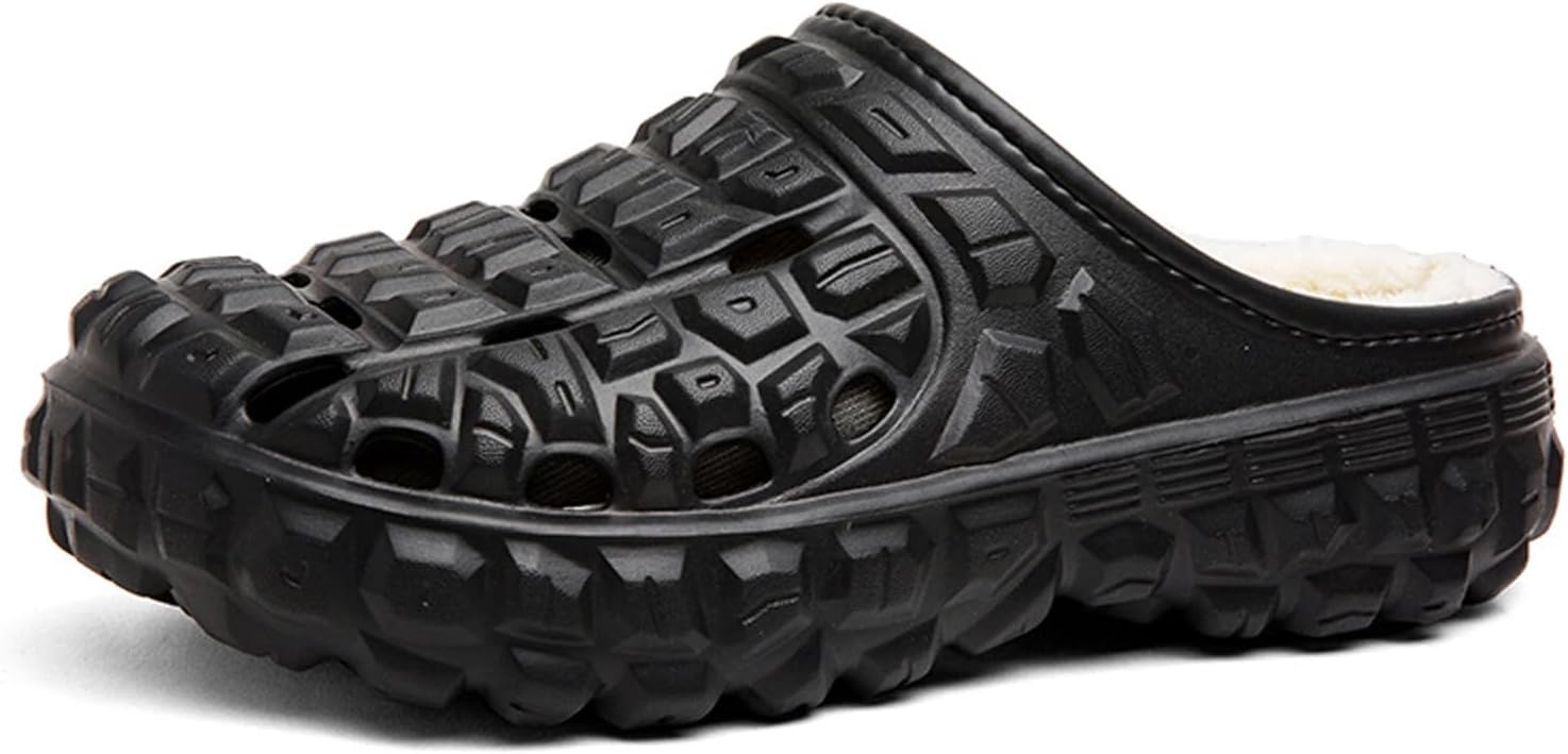 

Мужские и женские утепленные сабо CERYTHRINA с дышащей сетчатой подкладкой для дома и улицы, для прогулок и работы в саду, зимние тапочки, черный