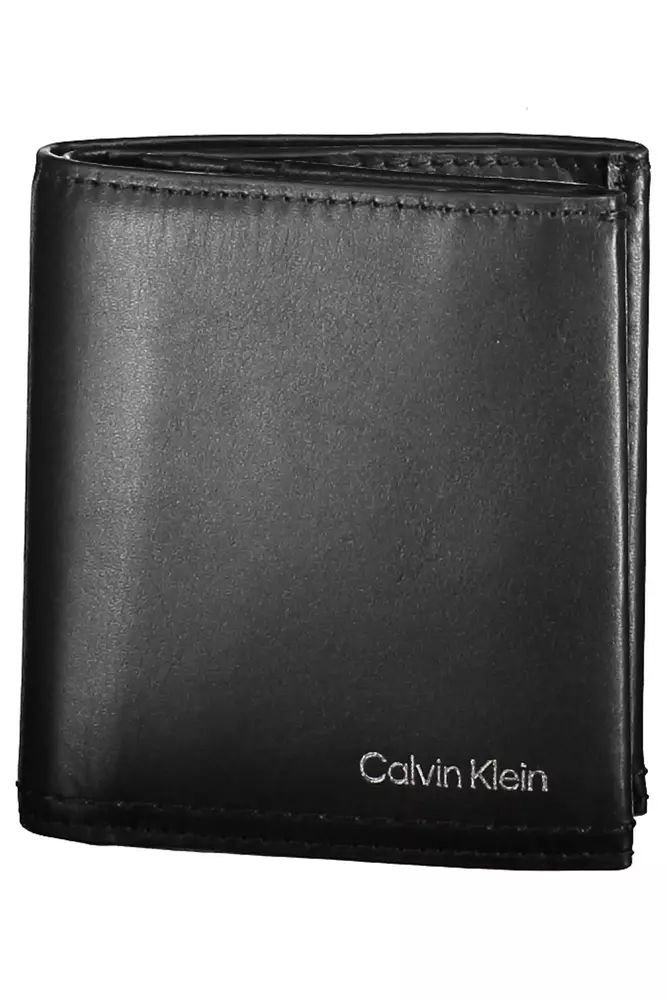 

Кожаный мужской кошелек Calvin Klein, черный