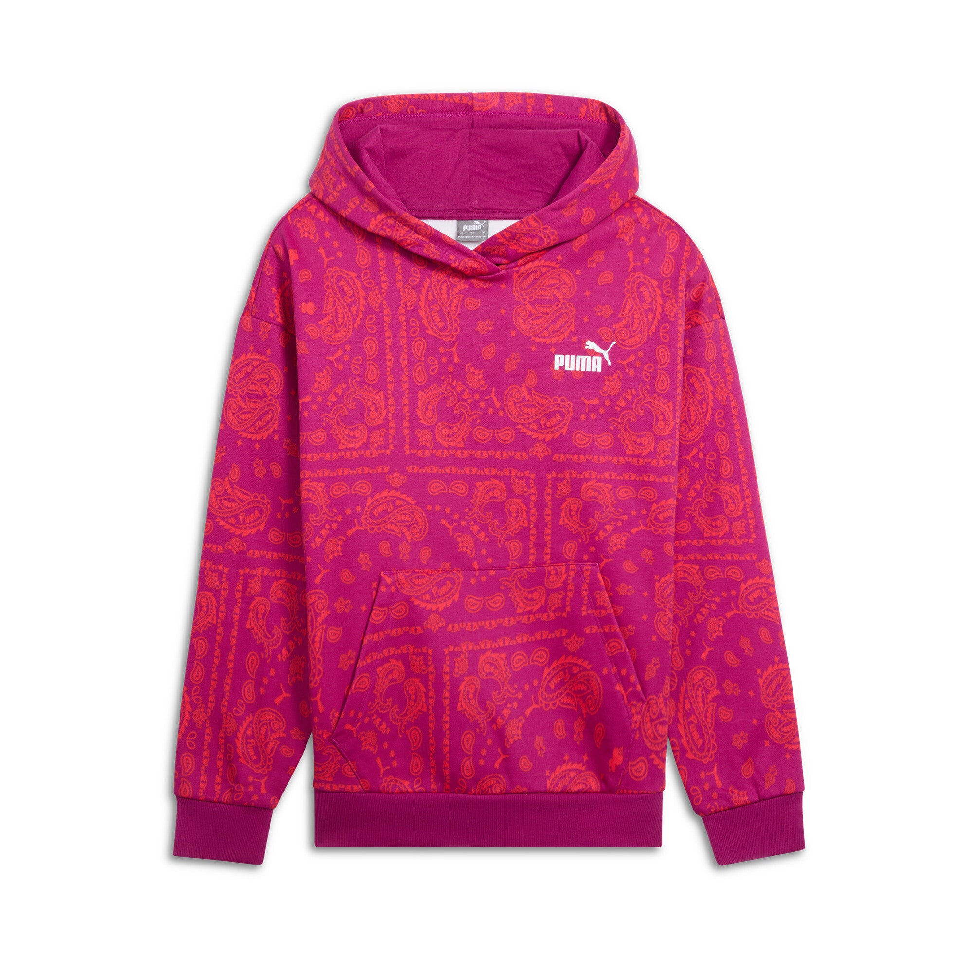 

Женская толстовка PUMA ESS+ Paisley AOP с капюшоном, цвет magenta gleam